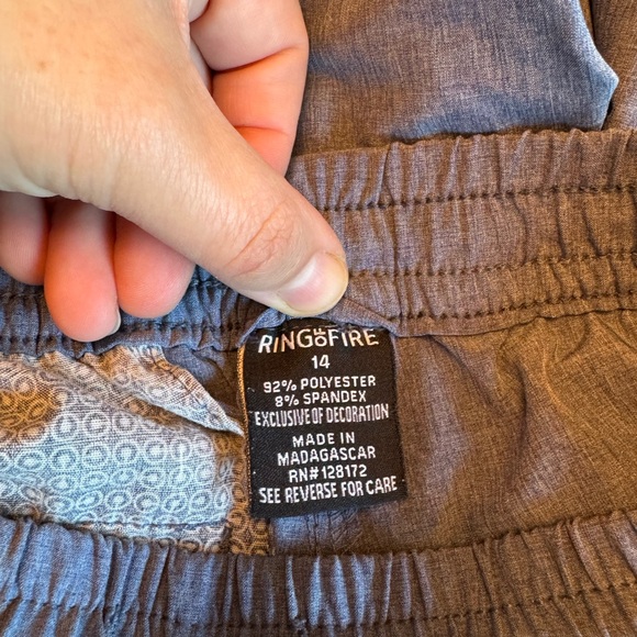 Old Navy Ring of Fire Boys Gray Blue Casual Shorts Set size 14 16 XL - Picture 7 of 7